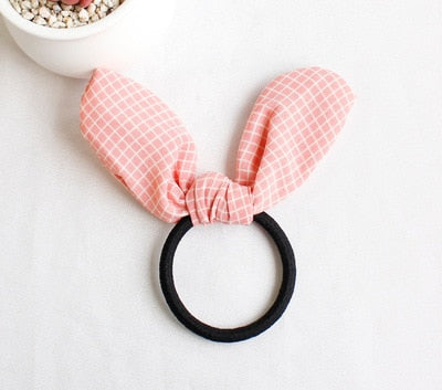 15 Styles Cute Rabbit ears Tied rope hair accessories female rubber band elastic