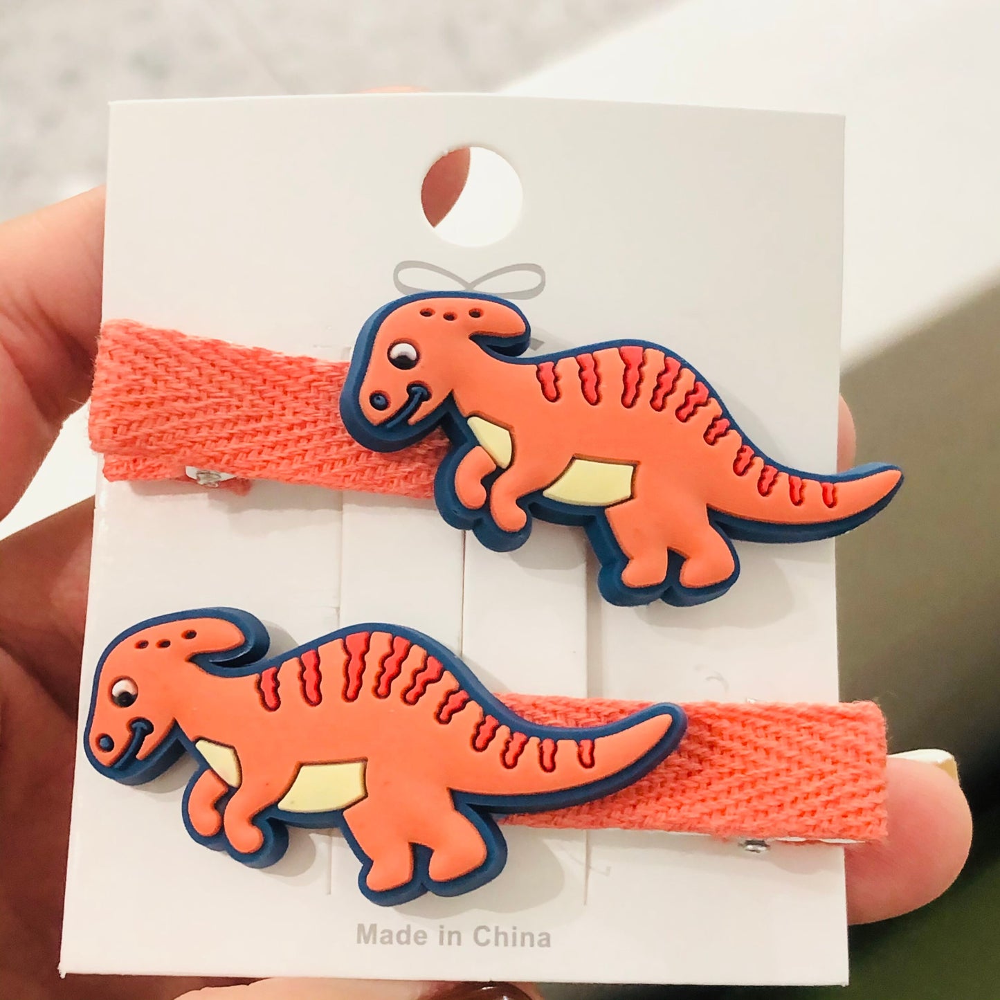 2Pcs Dinosaur Children Rubber Bands Kids Scrunchies Elastic Hair Wear