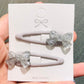 2Pcs/lot Shiny Bow-knot Rosette BB Clip For Girls Kids Mini Hairpin Hair