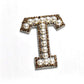 A-Z Alphabet 1Pcs Letter Patches Pearl Rhinestone Alphabet Patches For Clothes