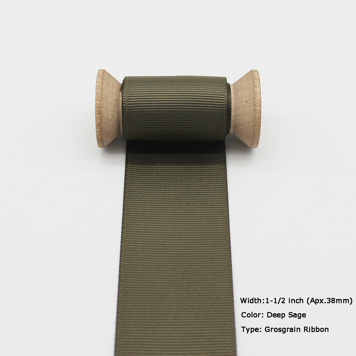 5 Meter Lot Grosgrain Ribbon Satin Ribbon Green Olive Moss Mint Sage