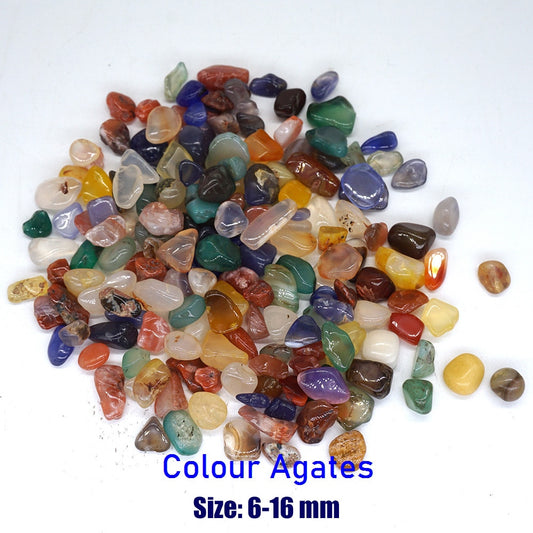 50-100g Mixed Color Agates Natural Stones Gravel Chip Rock Minerals Aquarium