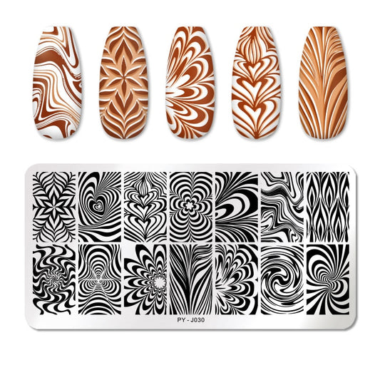 Coffee Painting Nail Stamping Plates Stencil Tools Template Plate Mold Nail Art