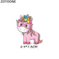 9 Styles Cute Cat Unicorn Patch Iron on Animal Patches for Clothing Sticker on