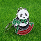 8 Styles Panda Keychain Stainless Steel Key Chain Charms Women Bag Cartoon