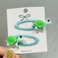 20 styles 2Pcs Girls Rubber Hair Clips Elastic Bands Children Headwear