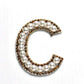 A-Z Alphabet 1Pcs Letter Patches Pearl Rhinestone Alphabet Patches For Clothes