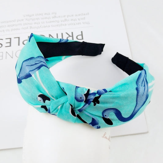 Blue Flamingo Pattern Women Hairbands Fashion Headband Girls Hair Hoop