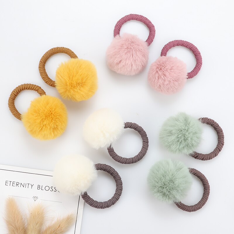 14 Styles ball hair ring female rubber band elastic hair bands headwear children