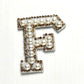 A-Z Alphabet 1Pcs Letter Patches Pearl Rhinestone Alphabet Patches For Clothes