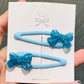 2Pcs/lot Shiny Bow-knot Rosette BB Clip For Girls Kids Mini Hairpin Hair