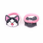 1Pcs White Grey Expression Cat Cartoon Elastic Hair Bands Girls Hair Rope