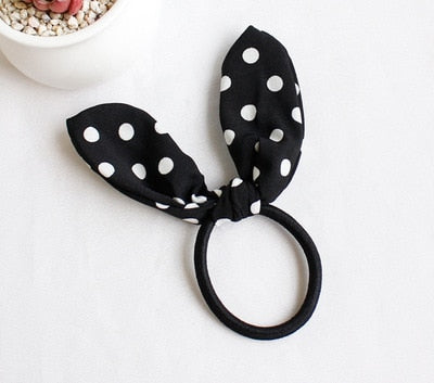 15 Styles Cute Rabbit ears Tied rope hair accessories female rubber band elastic