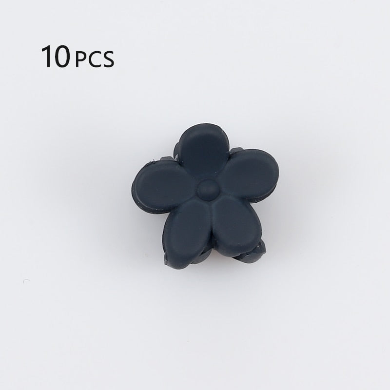 16 Styles 10 pcs Cute girl flower Small Hair clip child cute candy color hair