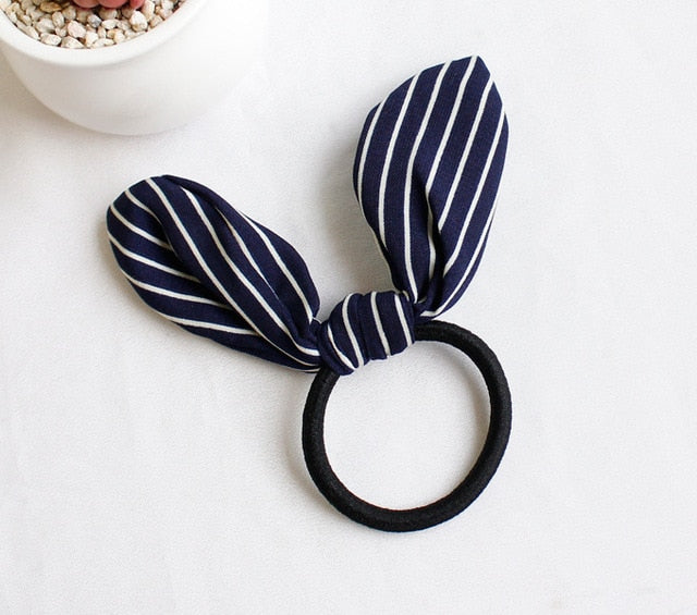 15 Styles Cute Rabbit ears Tied rope hair accessories female rubber band elastic