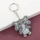 5 Styles Simulation Animal PVC Keychain Charms Car Key Ring Bag Ornaments Cute