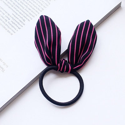 15 Styles Cute Rabbit ears Tied rope hair accessories female rubber band elastic