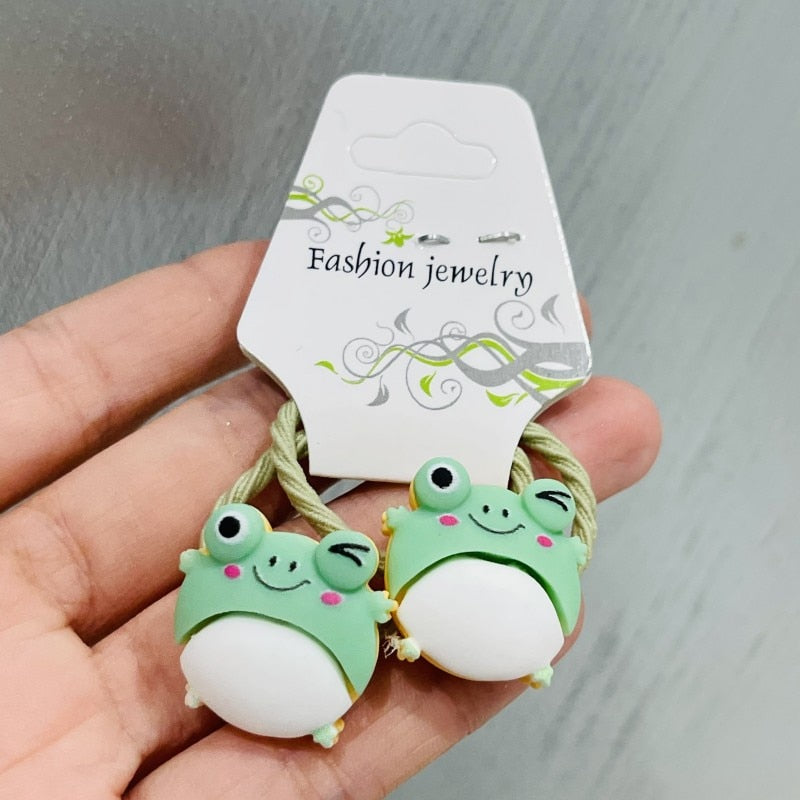 12 Styles 2Pcs/Set Girls Cute Animal Frog Monkey Hair Clips Kids Lovely Hairpins