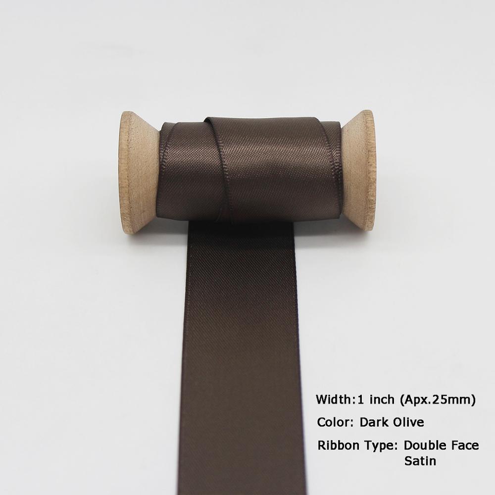 5 Meter Lot Grosgrain Ribbon Satin Ribbon Green Olive Moss Mint Sage