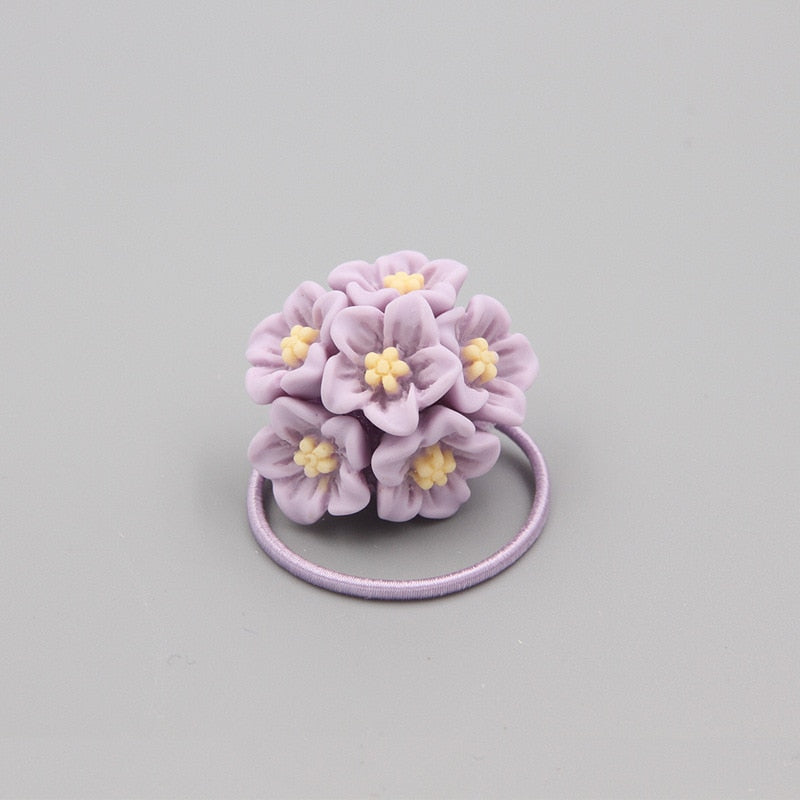 5 Styles Cute flower Hair Ropes children rubber band hair ring little girl hair