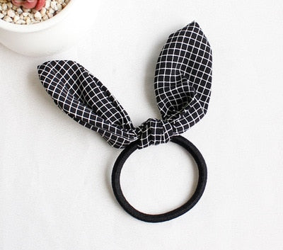 15 Styles Cute Rabbit ears Tied rope hair accessories female rubber band elastic