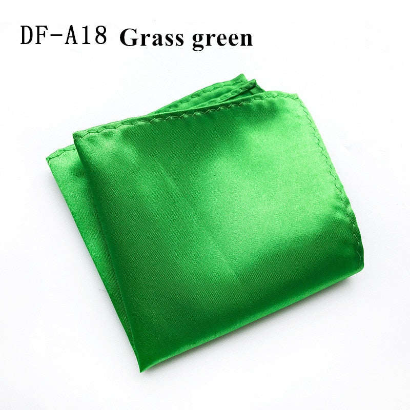 22 Colors Satin Handkerchief For Men Candy Color Mens Suits Pocket Square