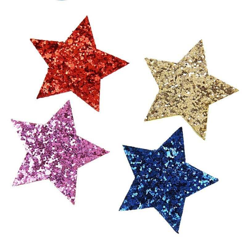 6 Colors Cute Princess Fashion Hairpins Five-pointed Star Glitter Hair Clips for