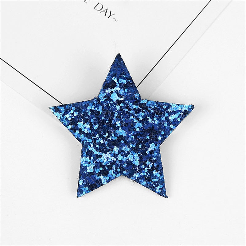 6 Colors Cute Princess Fashion Hairpins Five-pointed Star Glitter Hair Clips for