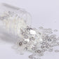 10g Pack 4mm Multi Size Flat Round Loose Sequins For Craft PVC Matte Cream