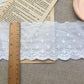 Cotton Embroidered White Flower Lace Fabric Wide Sewing DIY Trim Wedding