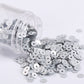 10g Pack 4mm Multi Size Flat Round Loose Sequins For Craft PVC Matte Cream