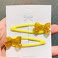 2Pcs/lot Shiny Bow-knot Rosette BB Clip For Girls Kids Mini Hairpin Hair