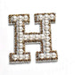 A-Z Alphabet 1Pcs Letter Patches Pearl Rhinestone Alphabet Patches For Clothes