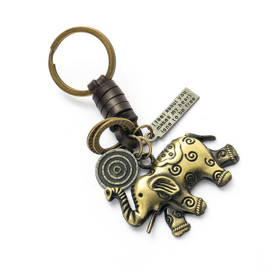 Cute Elephant Vintage Style Decor Keychain car keychain for Women Man