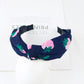 48 Styles Women Elegant Top Knot Headband Print Dot Hairbands Girls Striped