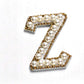 A-Z Alphabet 1Pcs Letter Patches Pearl Rhinestone Alphabet Patches For Clothes