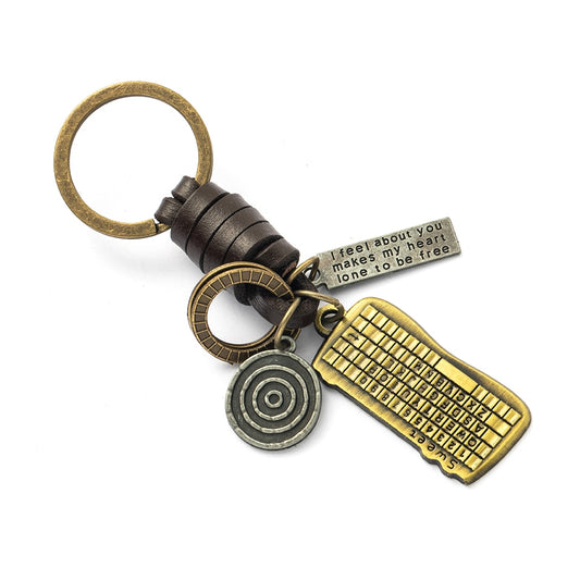 Keyboard Vintage Style Decor Keychain car keychain for Women Man Accessories