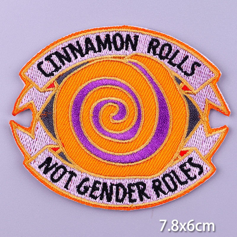 Cinnamon Rolls Quote DIY Cartoon Patches Clothes Patch Embroidered Stickers