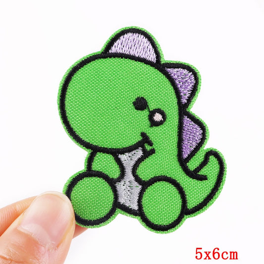 Green Baby Dinosaur Cartoon Patches Clothing Sticker Patch Decal Embroidery