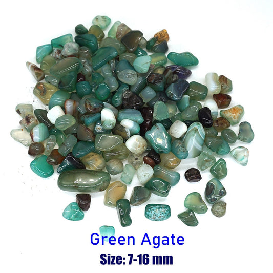 50-100g Green Agate Natural Stones Gravel Chip Rock Minerals Aquarium Decoration