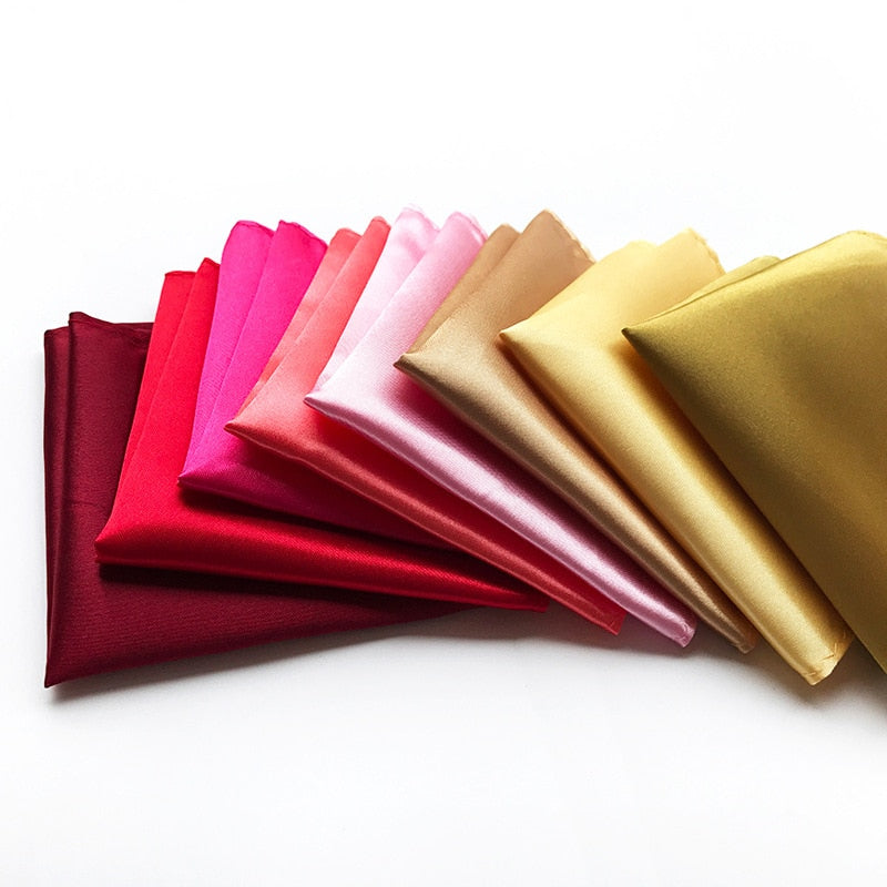 22 Colors Satin Handkerchief For Men Candy Color Mens Suits Pocket Square