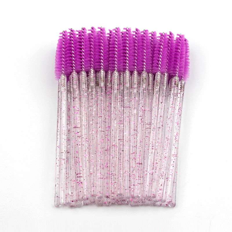 Disposable Eyelash Makeup Brush Diamond Handle Mascara Wands Eyelash Extension