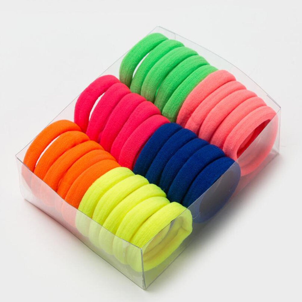 30pcs Set 5 Styles Girls Elastic Hair Bands Rubber Band Headwear Hair