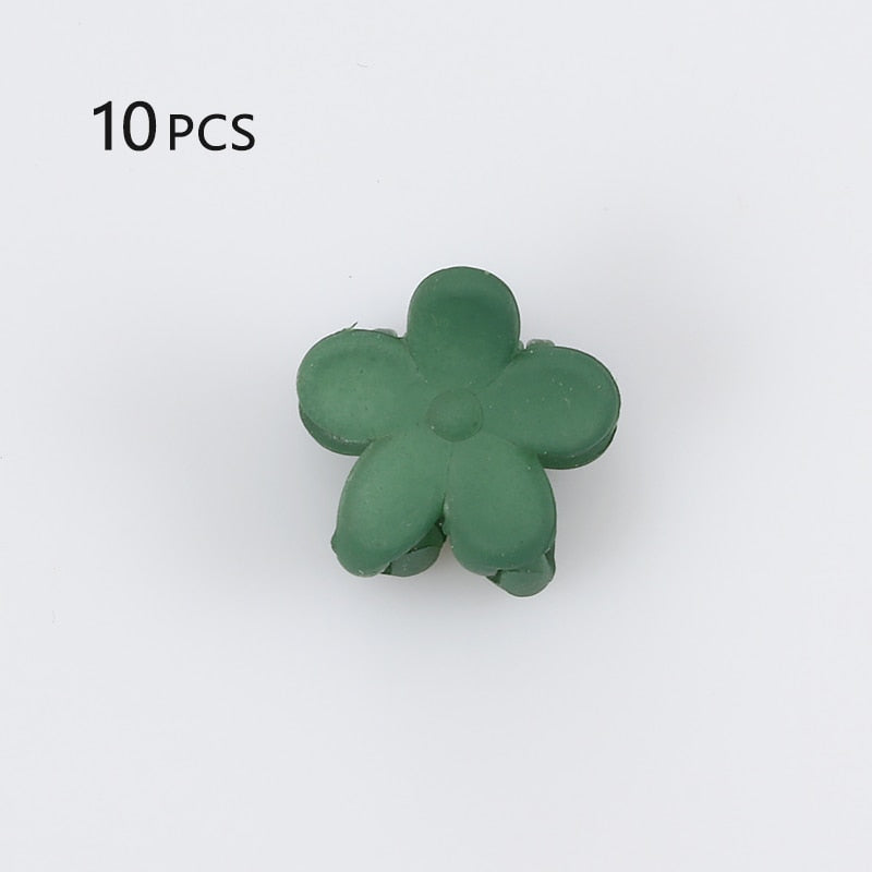 16 Styles 10 pcs Cute girl flower Small Hair clip child cute candy color hair