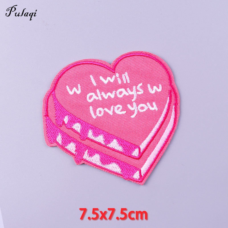 I Will Always Love You Cake Patches Iron on Patch For Clothing Embroidery