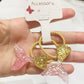 2Pcs Gold Pink Glitter Mermaid Tail Children Elastic Hair Bands Kids Art Hair