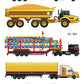 Construction Temporary Tattoos Kids Waterproof Fake Tattoos Sticker Tractor Dump