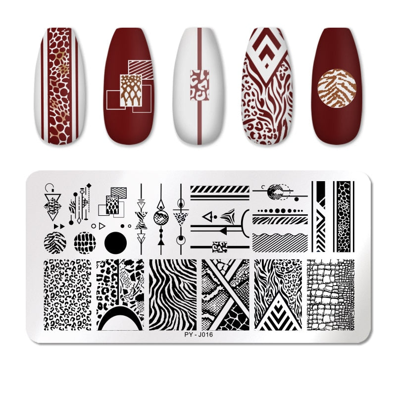 Animal Pattern Nail Stamping Plates Stencil Tools Template Plate Mold Nail Art