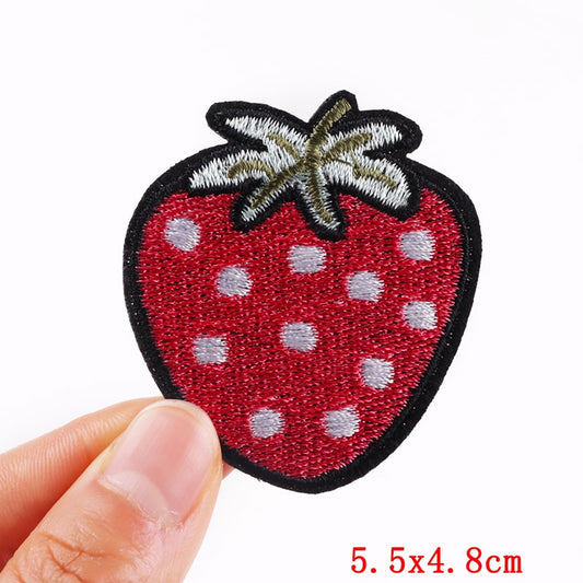 Ripe Strawberry Cartoon Patches Clothing Sticker Patch Decal Embroidery Badges