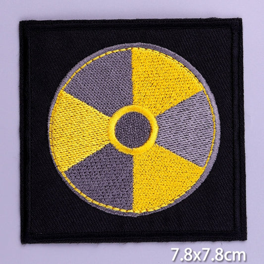 Radioactive Symbol Sign DIY Cartoon Patches Clothes Patch Embroidered Stickers